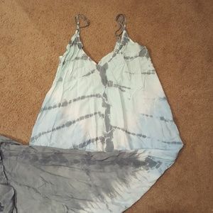Blue Tie Dyed Maxi Dress