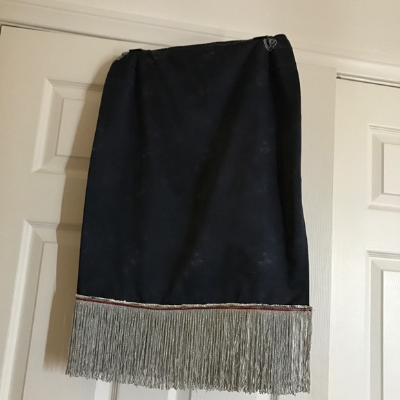 Voyage Passion skirt fringe 8 / 42 black red jewel - Picture 3 of 3