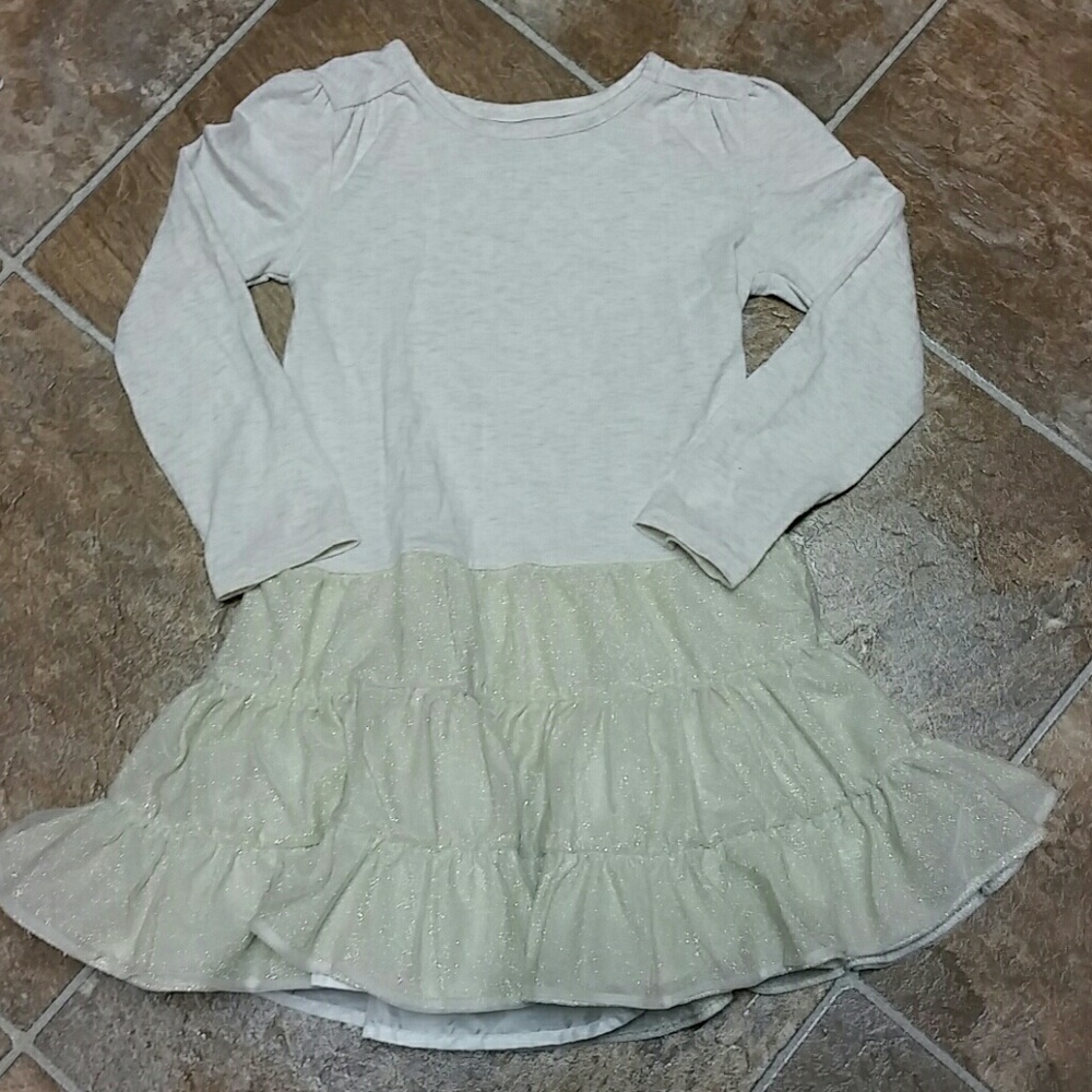 Gold Dress with Soft Tulle Skirt