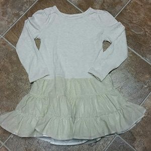 Gold Dress with Soft Tulle Skirt