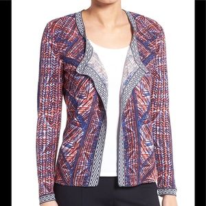 NIC+ZOE Picasso Linen Blend Cardigan Size PP