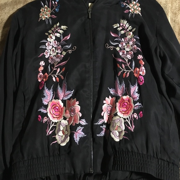 a. moss embroidered bomber jacket - Picture 4 of 7