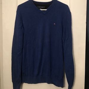 Men's blue v neck sweater
