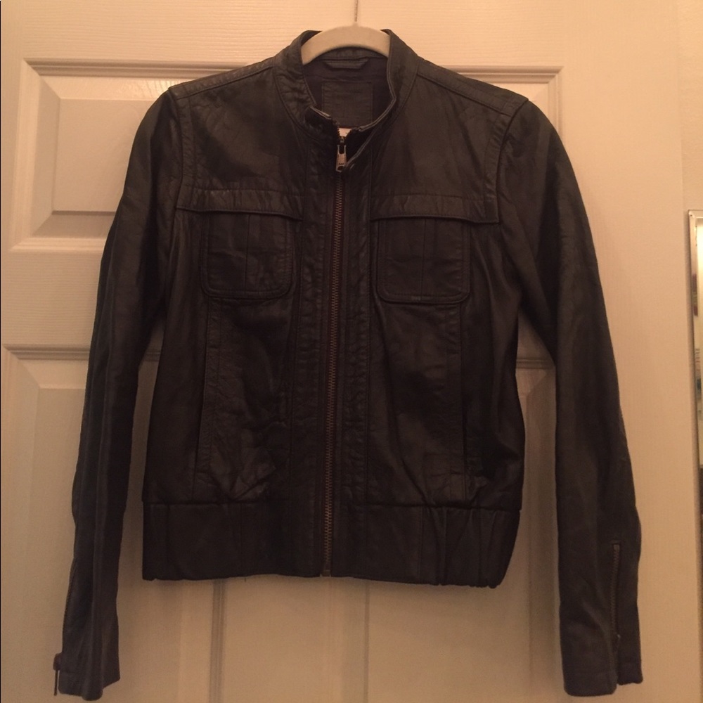 Genuine Leather Bomber Jacket