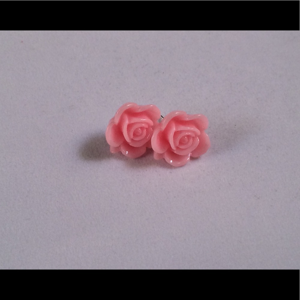 Light Pink Flower Earrings