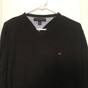 Men's black v neck sweater