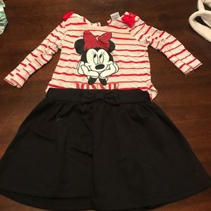 Girls skirt and long sleeve shirt