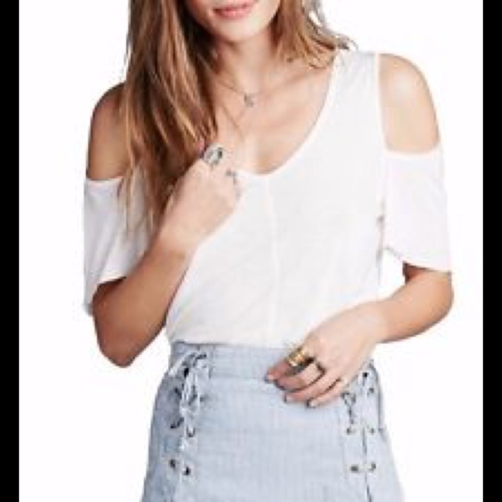 NWT Free People Bittersweet T-Shirt Women's IVORY - Picture 1 of 5
