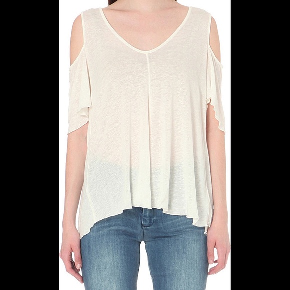 NWT Free People Bittersweet T-Shirt Women's IVORY - Picture 2 of 5