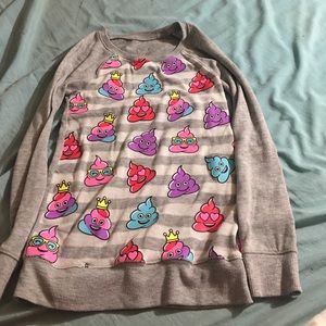 Justice emoji poop long sleeve