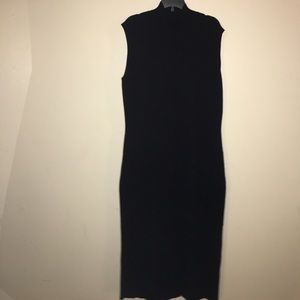 Black ribbed calf dress