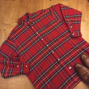 Ralph Lauren Men's The Big Oxford Red Plaid Size L