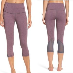 Zella Mesh-Up High Waist Crop Leggings