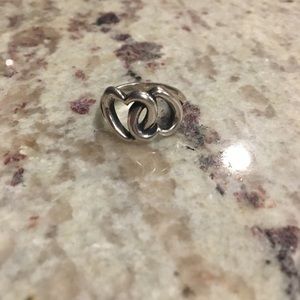 Interlocking heart ring.