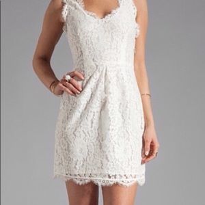 White lace sleeveless dress by Joie size: M