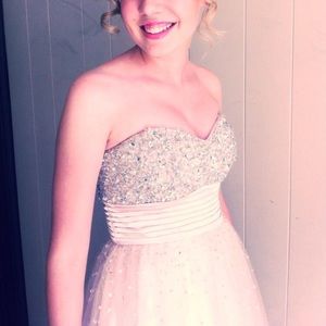 Gold Sequin Ball Gown