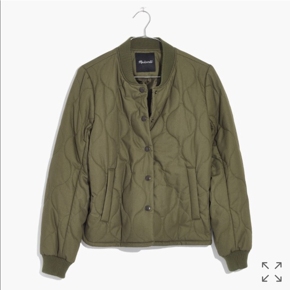 NWT madewell Quilted Military Jacket in XS
