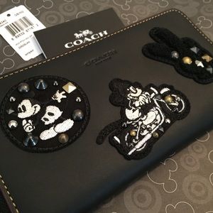 NWT COACH x Disney Mickey Mouse Patch Wallet