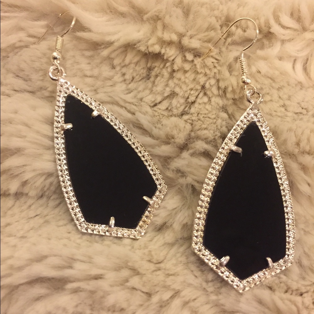 Black and silver earrings