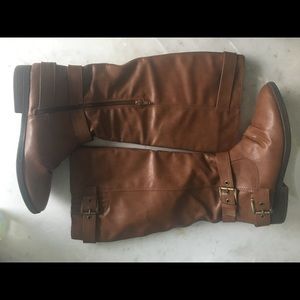 Brown Faux Leather boots
