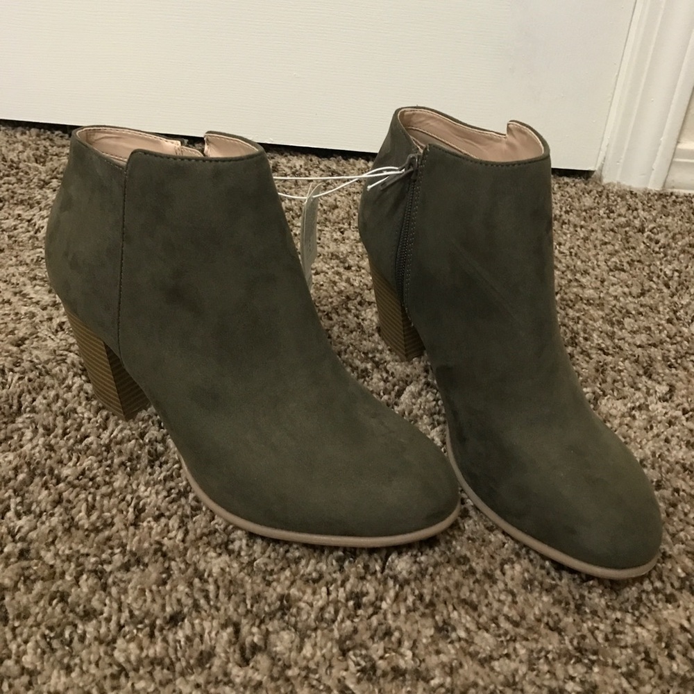 Army green booties