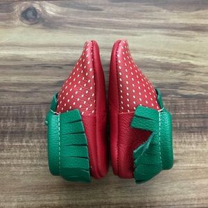 freshly picked strawberry moccasins