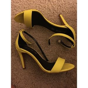 ONLY WORN ONCE!! ALDO NEON YELLOW HEELS