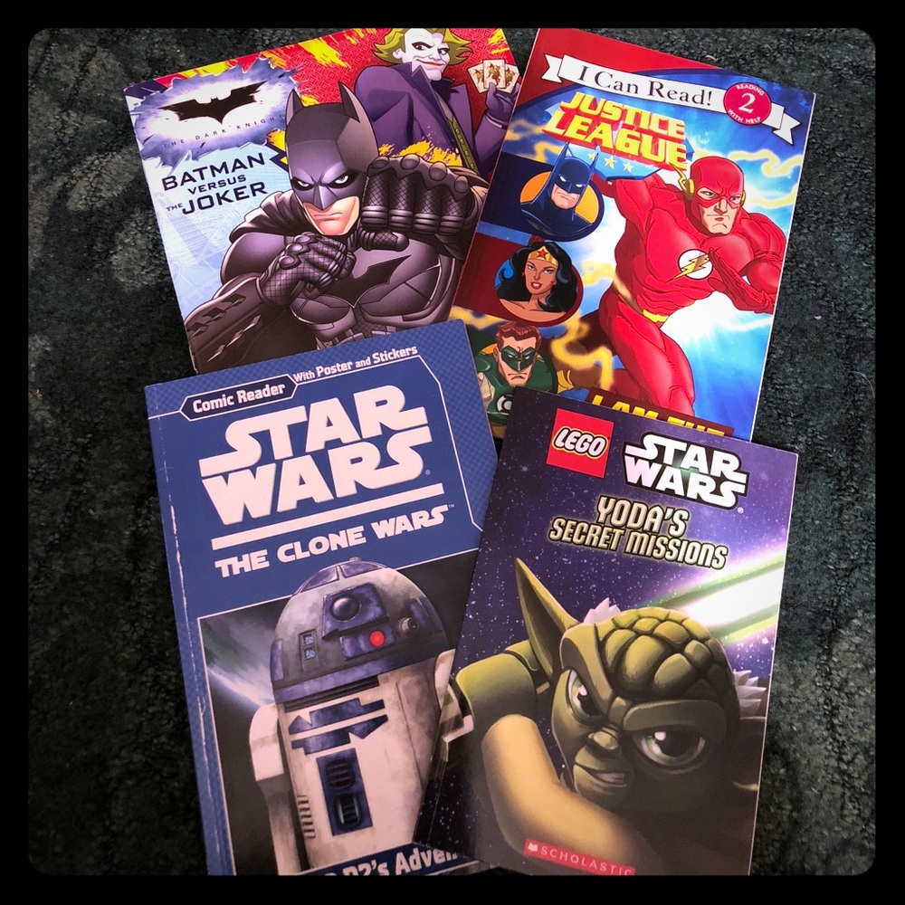 Book Bundle Star Wars and Justice League character