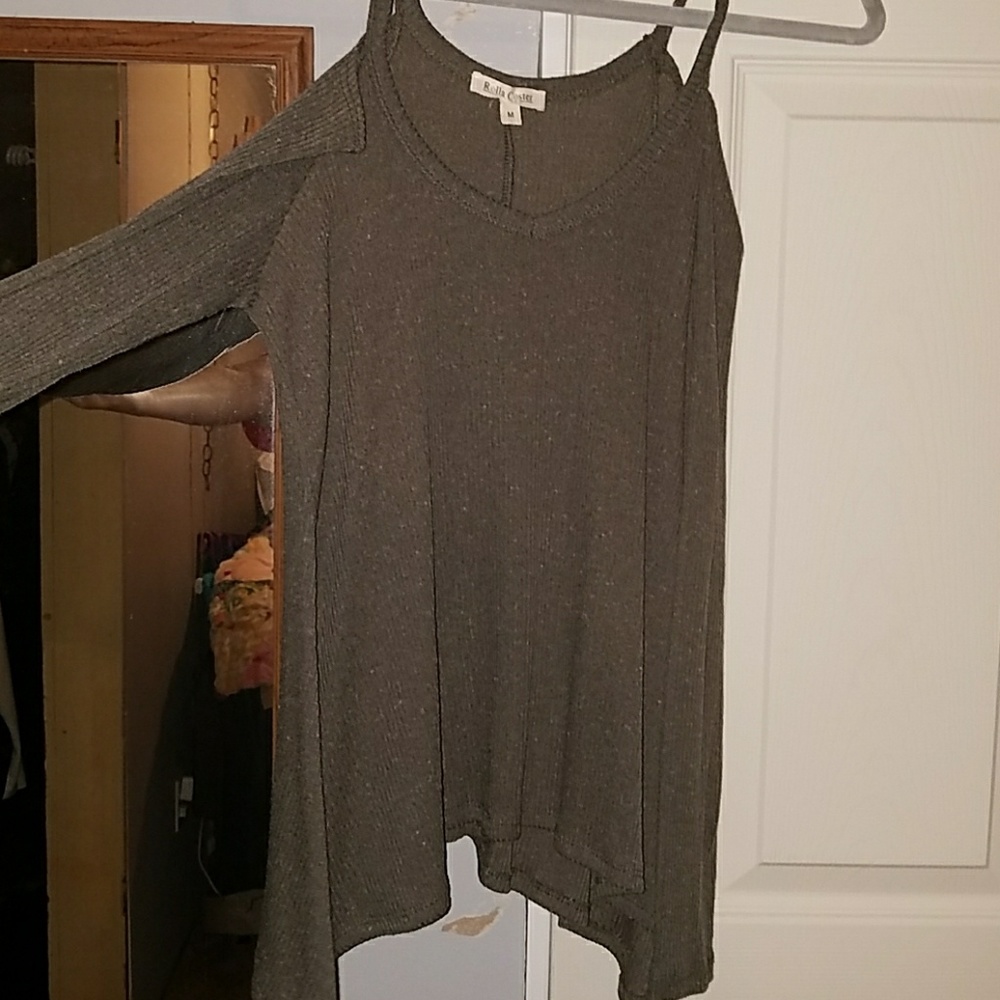 Cold Shoulder Long Sleeve Top