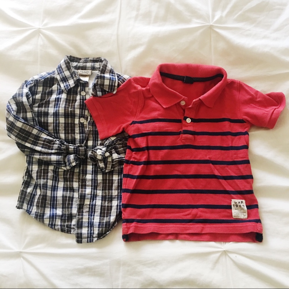 Boys 3T shirts - Arizona buttondown and Gap polo