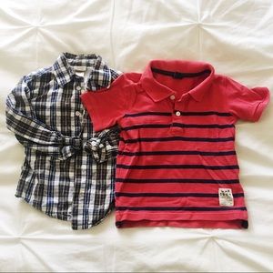 Boys 3T shirts - Arizona buttondown and Gap polo