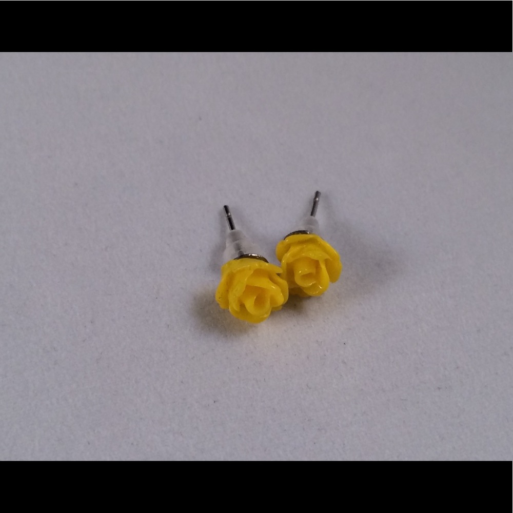 Small Yellow Flower Earrings