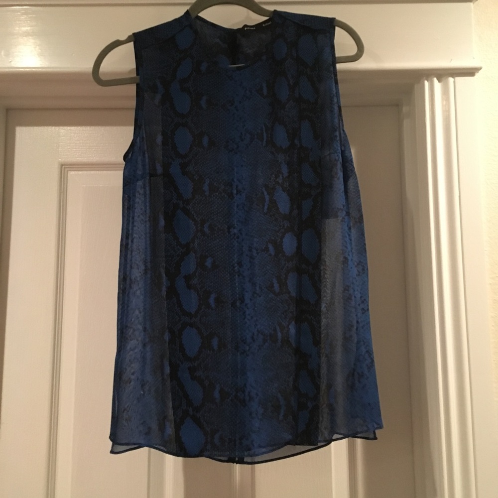 Snake skin chiffon top