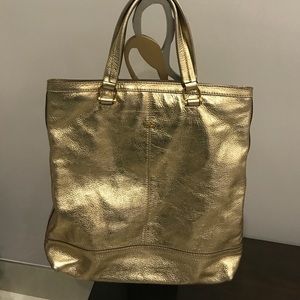 Authentic BURBERRY Large Gold Tote Bag