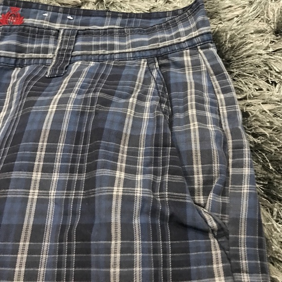 Men's Blue Plaid Shorts Size 38 - Picture 2 of 5
