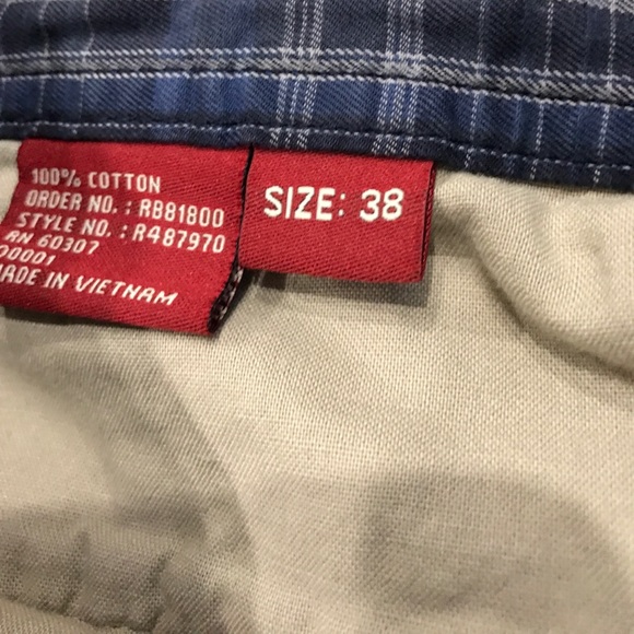 Men's Blue Plaid Shorts Size 38 - Picture 5 of 5