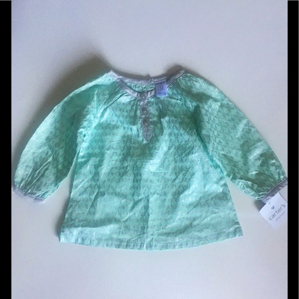 NWT Girls’ Mint Green Long Sleeve Top 12M