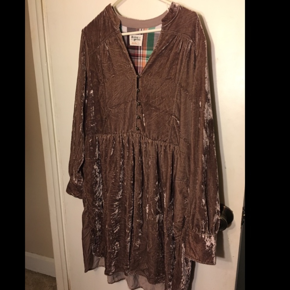 Anthropologie Holding Horses velvet dress.