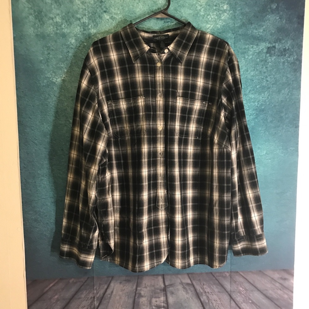 LRL Ralph launren jeans women black plaid size 2X
