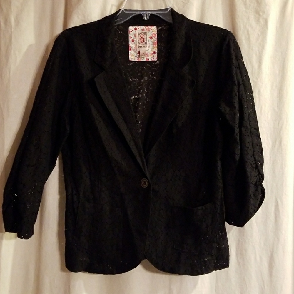 Black Lace Blazer