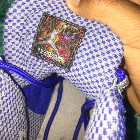 White, blue, silver Air Jordan 10 retro txt - Picture 7 of 7