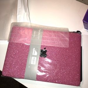 Pink Apple MacBook Air 13” Matte Glitter Case