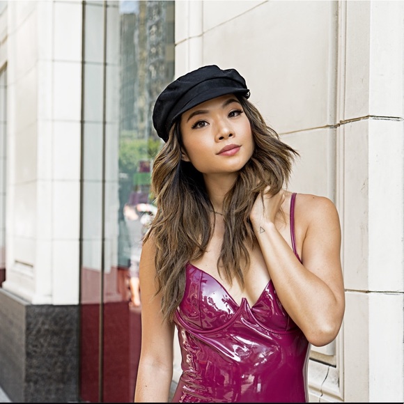 Wine Latex Dress - Picture 5 of 7