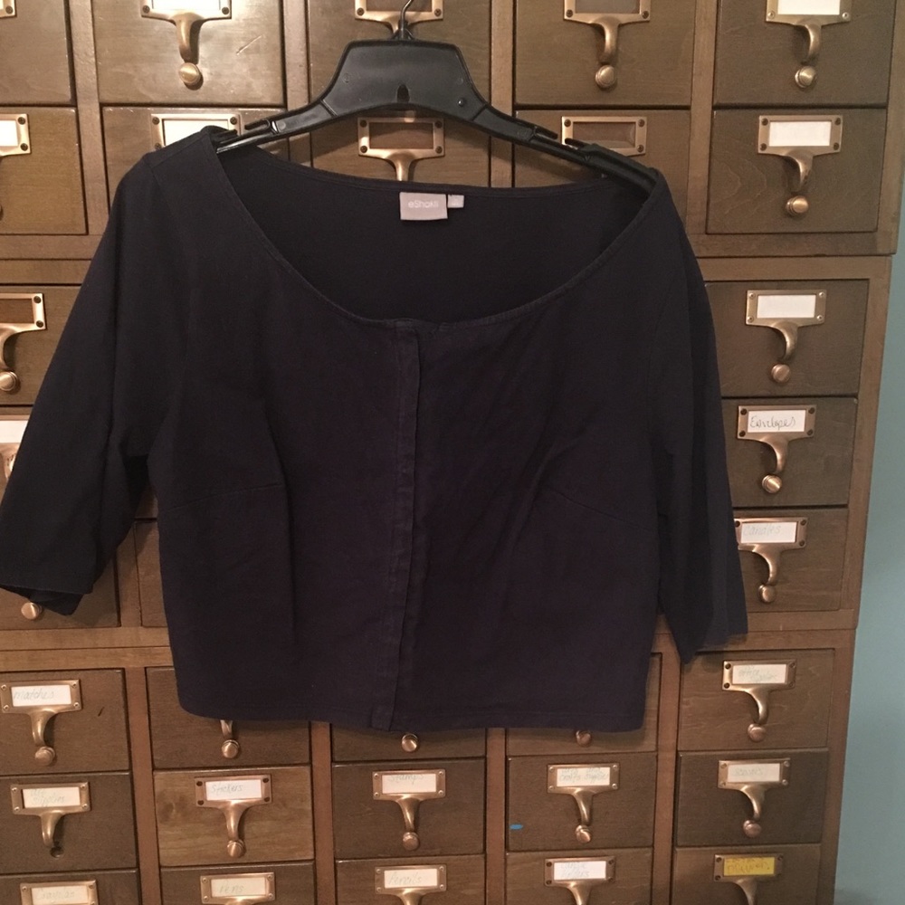 Dark Navy crop cardigan
