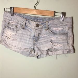 AEO ripped denim shorts