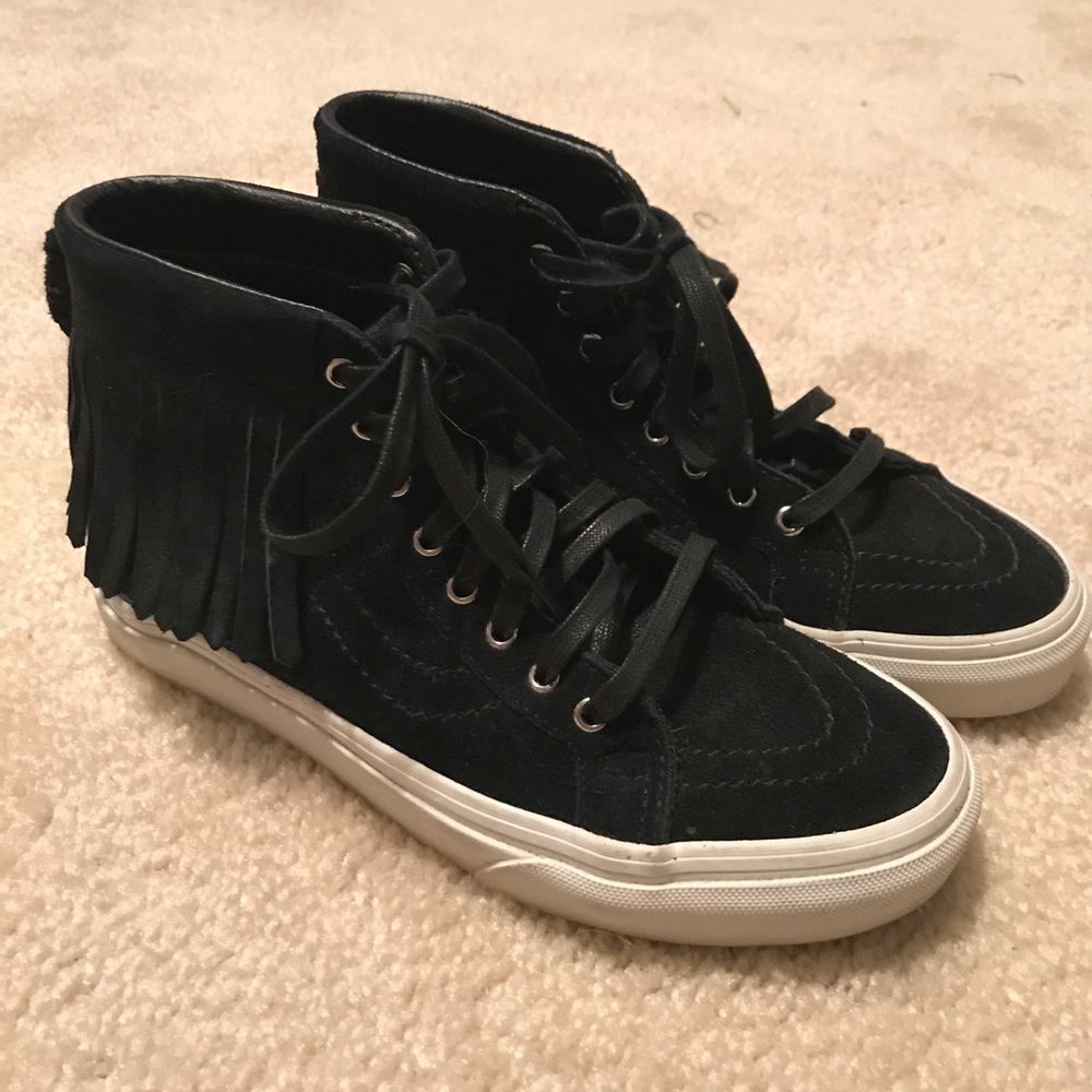Black fringe Vans!!