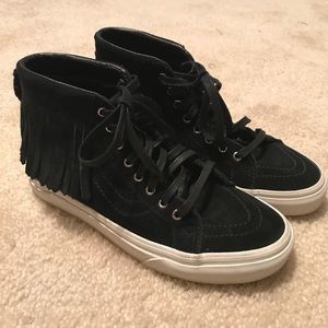 Black fringe Vans!!