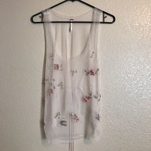 Free People Sheer Beaded Tank 🌻