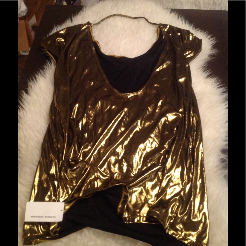 2 left!  Saale ! RAREv American apparel metallic mini tunic ⚡️💕 - Picture 2 of 2