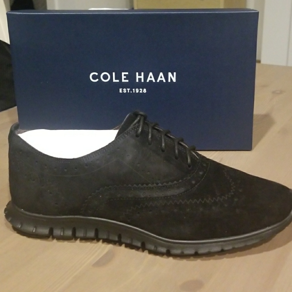 *SOLD*Cole Haan Zerogrand All Black Wingtip Oxford